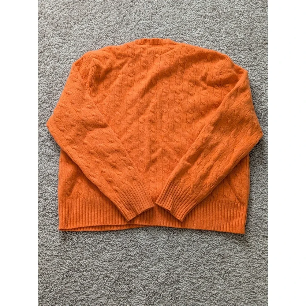 Vintage Polo Ralph Lauren Cashmere Sweater Mens XS/Small Cable Knit Crewneck 90s